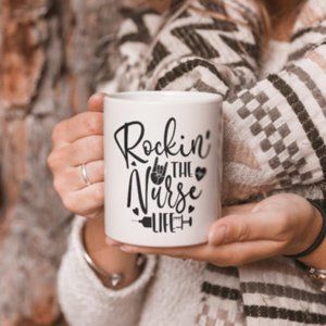 ROCKING THE NURSE LIFE 12 OZ MUG